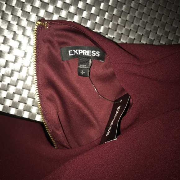 NEW Express PUFF SLEEVE BELTED SHEATH DRESS - Picture 5 of 5